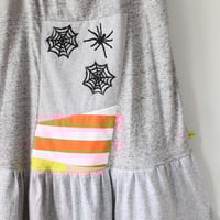 Image 7 of spiderwebs spider halloween adult L large womens maxi long peasant skirt patchwork courtneycourtney