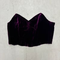 Image 1 of 90s velvet bustier top 