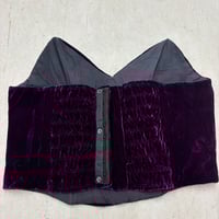 Image 2 of 90s velvet bustier top 