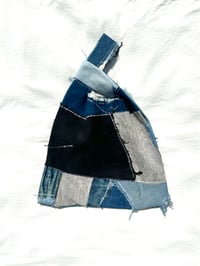 Image of “Big Knot” denim cut and sew bag 