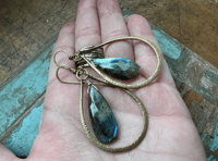 Image 2 of Labradorite earrings . Luanda Series / n11