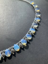 Image 5 of Opalite and white brass choker necklace