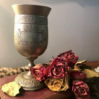 Image 1 of 1800’s Victorian Ornate Quadruple Silver Plate Chalice