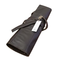 Image 1 of LTD EDITION MOOJICRAFT  7 SLOT BROWN REAL LEATHER KNIFE ROLL