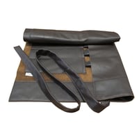 Image 2 of LTD EDITION MOOJICRAFT  7 SLOT BROWN REAL LEATHER KNIFE ROLL