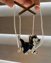 Image 2 of Figgy and Cleo puppet string fantasy pin 