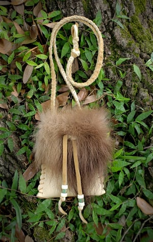 Image of Wolverine and Deerskin Pouch