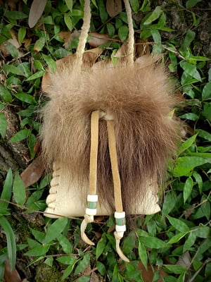 Image of Wolverine and Deerskin Pouch