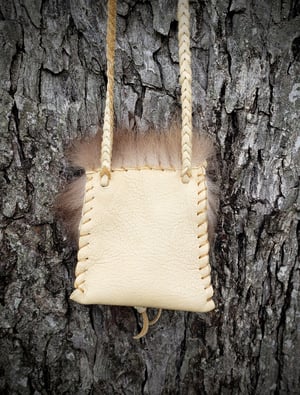 Image of Wolverine and Deerskin Pouch