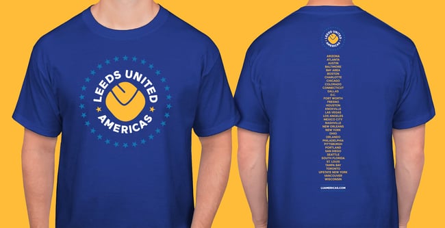 Charity T Shirt Leeds United Americas