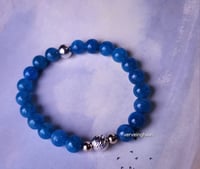 Image 5 of Blue Apatite Bracelet/Women Bracelet/Stretch Gemstone Bracelet
