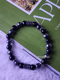 Image 3 of BLACK ONYX/HEMATITE  BRACELET