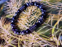 Image 2 of BLACK ONYX/HEMATITE  BRACELET