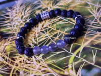 Image 5 of Labradorite/lava Bead Gemstone Bracelet/Men Bracelet/Stretch Bracelet