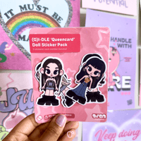 Image 3 of (g)i-dle 'queencard' fashion doll sticker pack.