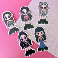 Image 2 of (g)i-dle 'queencard' fashion doll sticker pack.