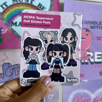 Image 3 of aespa 'supernova' fashion doll sticker pack.