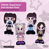 aespa 'supernova' fashion doll sticker pack.