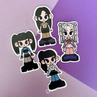 Image 2 of aespa 'supernova' fashion doll sticker pack.