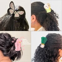 Image 3 of Hair Claw Clips - Dolls, Butterfly, Leek