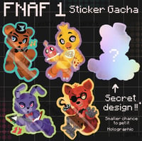 Image 1 of FNAF 1 Stickers Gacha // 3"