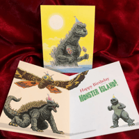 Image 6 of MONSTER ISLAND Fridge Magnet 6 Pack SET - Includes FREE Bday Card!