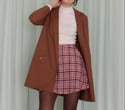 Marcia Skirt- Pink Check