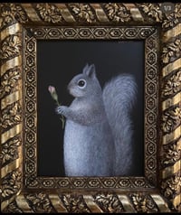 Image 1 of A Dream of Spring (Squirrel with Dianthus Bud)