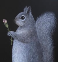 Image 2 of A Dream of Spring (Squirrel with Dianthus Bud)