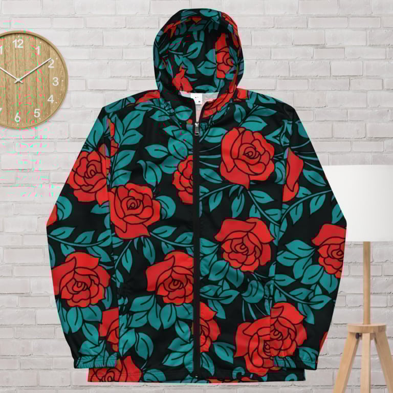 Smell The Roses Men’s Windbreaker Image 3