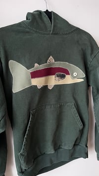 Image 3 of S- green trout hoodie 
