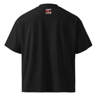 Image 5 of Kill Love #WithLove Unisex organic oversized high neck t-shirt (Black)