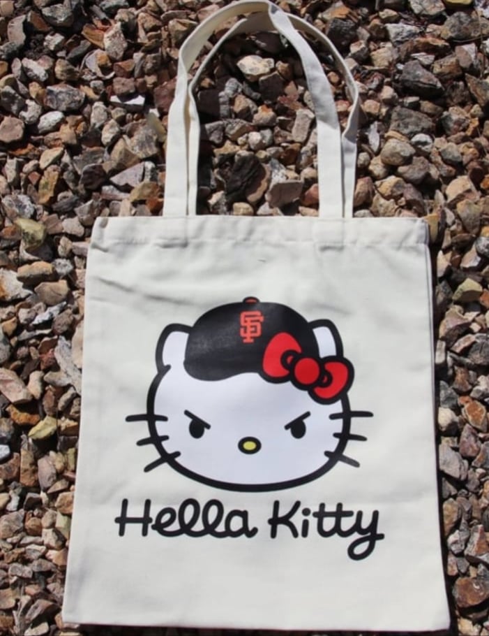 Image of Hella Kitty San Francisco Giants Canvas Tote