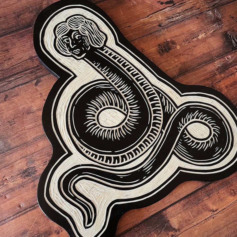 Image of Serpent Woodcut 