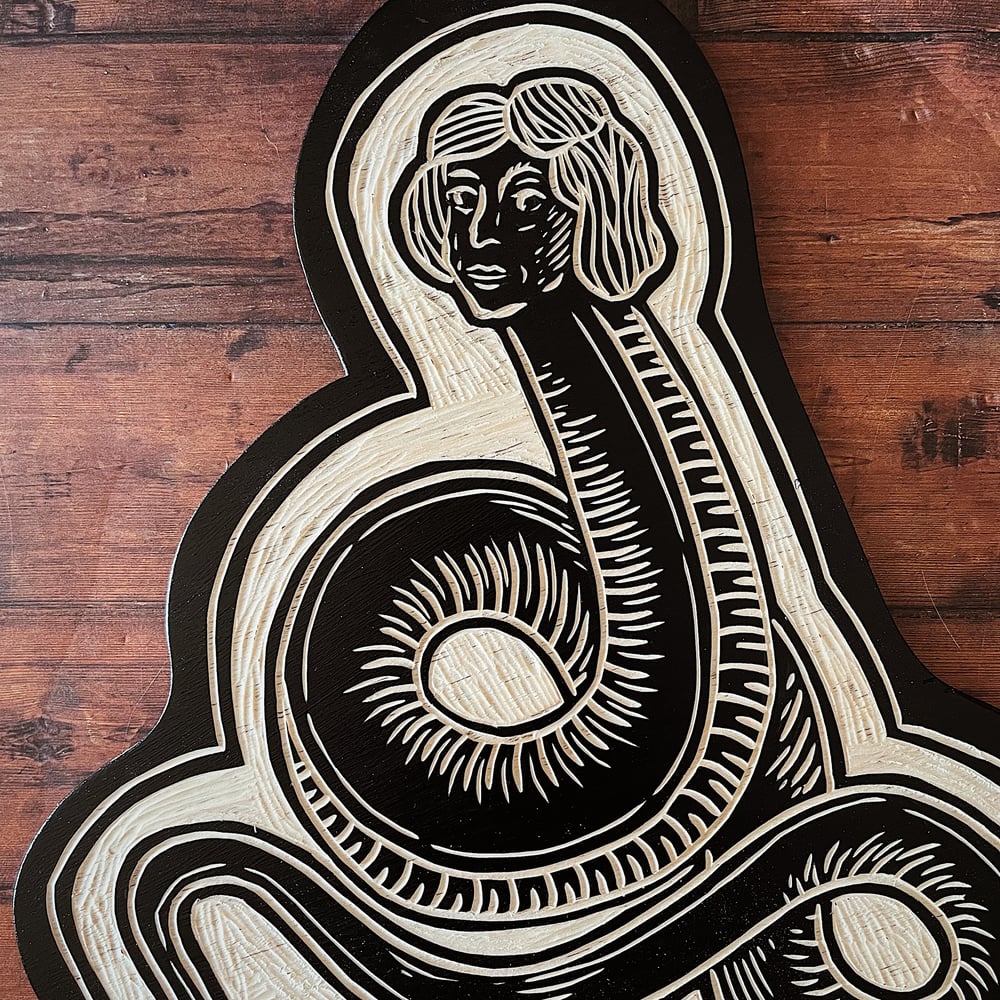 Image of Serpent Woodcut 