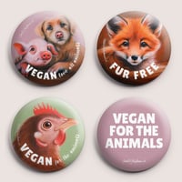 Image 1 of Animal Rights | Button Set