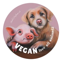 Image 2 of Vegan | Pig and Dog | Button