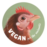 Image 2 of Vegan | Hen | Button