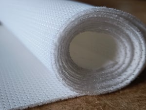 Image of White spacer fabric, 2mm thick, 115cm wide 230gsm weight sold by the metre