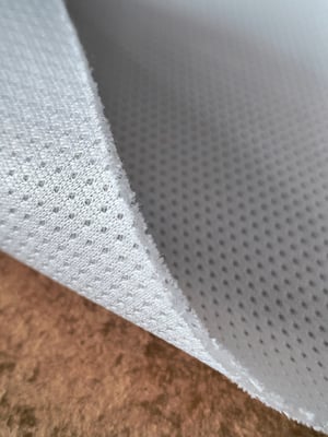 Image of White spacer fabric, 2mm thick, 115cm wide 230gsm weight sold by the metre