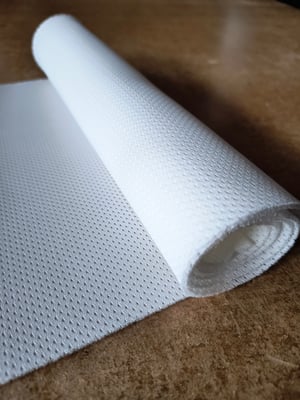 Image of White spacer fabric, 2mm thick, 115cm wide 230gsm weight sold by the metre