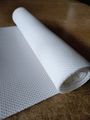 Image of White spacer fabric, 2mm thick, 115cm wide 230gsm weight sold by the metre