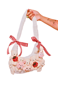 Image 1 of strawbeary fields forever plushie bag