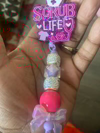 Image 1 of Beaded badge reel