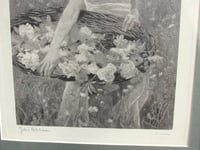 Image 3 of Vintage Julius Rolshoven 'La Primavera' Print (Printemps Spring), Frame Sized 15 8/10 x 12 7/10 ins 