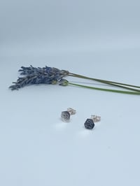 Image 3 of Hammered Hexagon studs