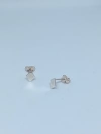 Image 3 of Silver Diamond studs
