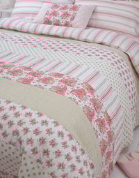 Image 3 of Striped Mixed Patterned Throw