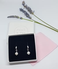 Image 1 of Delicate pearl drop studs