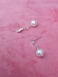 Image 3 of Delicate pearl drop studs